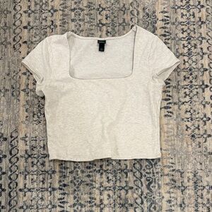 Wild Fable Light Gray Crop Top